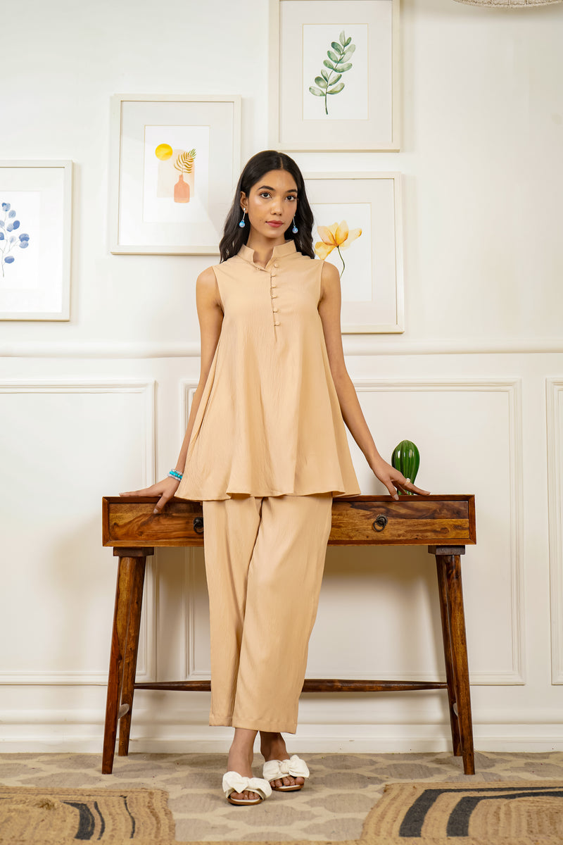 Netose Biege Comfort Fit Co-ord Set – Netose By LakhNeet (I) Private ...