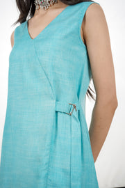 Netose Blue Long Kurta Pant Set