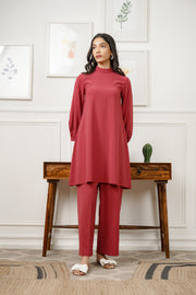 Netose Red Relaxed Fit Co-ord Set