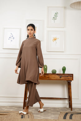 Netose Brown Relaxed Fit Co-ord Set