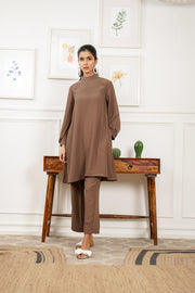 Netose Brown Relaxed Fit Co-ord Set