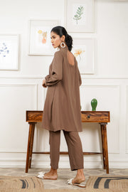 Netose Brown Relaxed Fit Co-ord Set