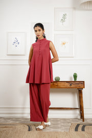 Netose Red Comfort Fit Co-ord Set