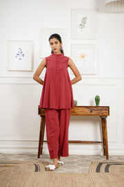 Netose Red Comfort Fit Co-ord Set