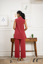 Netose Red Comfort Fit Co-ord Set