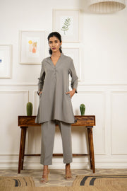 Netose Grey Relaxed Fit Co-ord Set