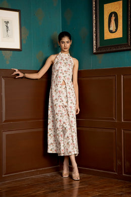 Netose White Floral Jacket Co-ord Set