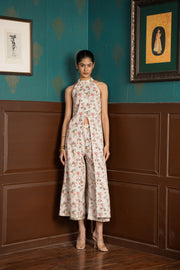 Netose White Floral Jacket Co-ord Set