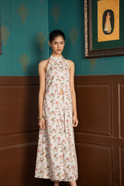 Netose White Floral Jacket Co-ord Set