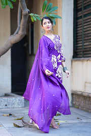 Netose Purple Floral Kurta Set