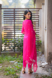 Netose Pink Orange Ombre Suit Set