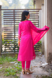 Netose Pink Orange Ombre Suit Set