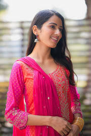 Netose Pink Orange Ombre Suit Set