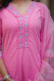 Netose Cotton pink suit