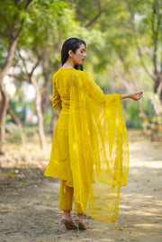 Netose Cotton kurta set in Mustard