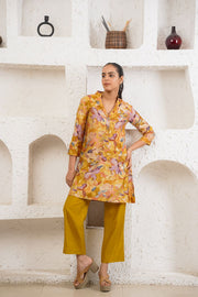 Netose Yellow Floral Kurta Set