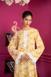Netose Yellow Printed Kurta Set