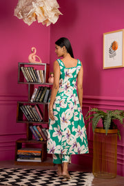 Netose Green Floral Print Kurta Set Without Dupatta