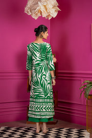 Netose Green High Low Kurta Set