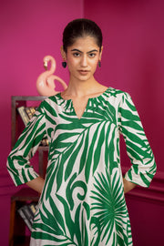 Netose Green High Low Kurta Set