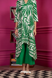 Netose Green High Low Kurta Set