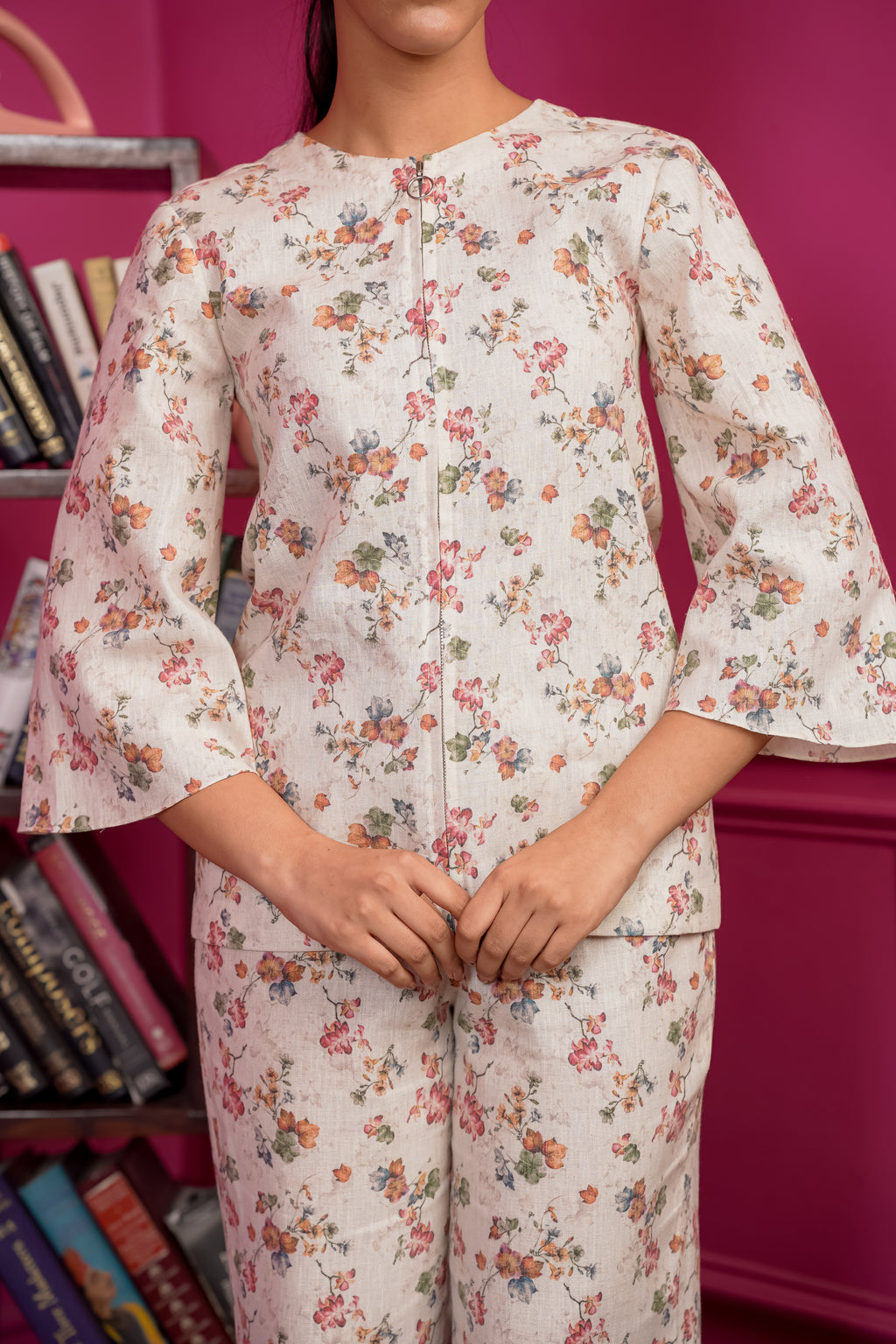 Netose White Floral Print Co-ord Set – Netose By LakhNeet (I) Private ...