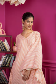 Netose Orange Kaftaan With Pearls