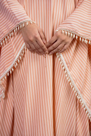 Netose Orange Kaftaan With Pearls