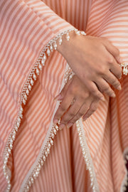 Netose Orange Kaftaan With Pearls