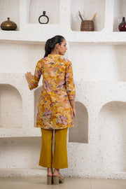 Netose Yellow Floral Kurta Set
