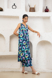 Netose Blue Printed Kurta Set