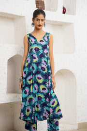 Netose Blue Printed Kurta Set