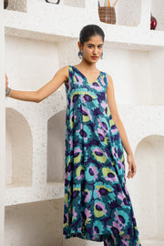 Netose Blue Printed Kurta Set