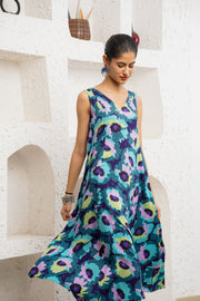 Netose Blue Printed Kurta Set